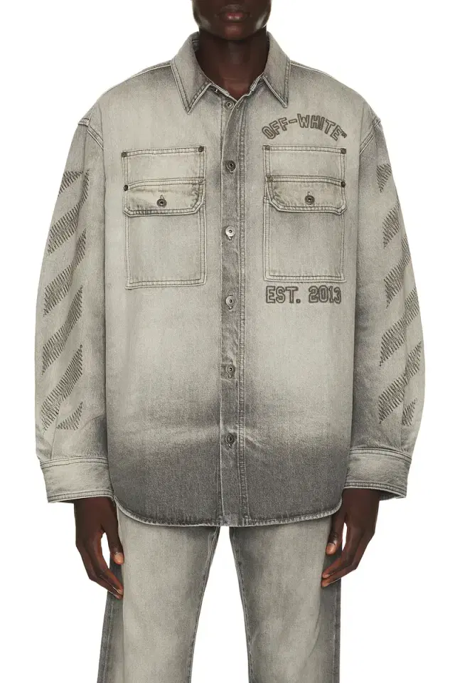OFF-WHITE Denim Military Overshirt