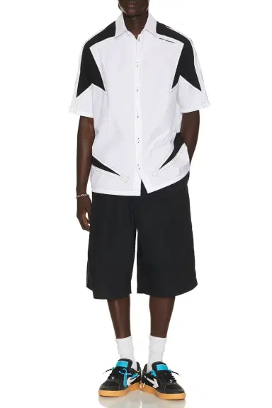 Off-White Race Logo Star Bowling Shirt | Thumbnail 4