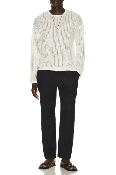Frescobol Carioca Oscar Linen Chino Pant | Thumbnail 4