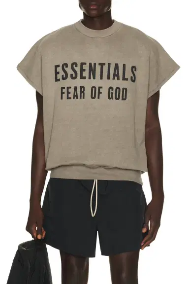 Fear of God Essentials Relaxed Fleece Cutoff Sweatshirt | Thumbnail 1