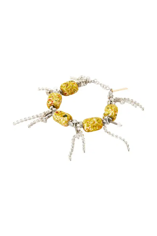 Dries Van Noten Handmade Strass Fringed Bracelet