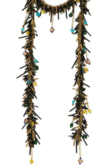 Dries Van Noten Handmade Bead Embroidered Scarf Necklace | Thumbnail 3