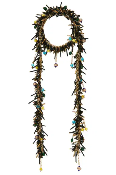 Dries Van Noten Handmade Bead Embroidered Scarf Necklace | Thumbnail 1