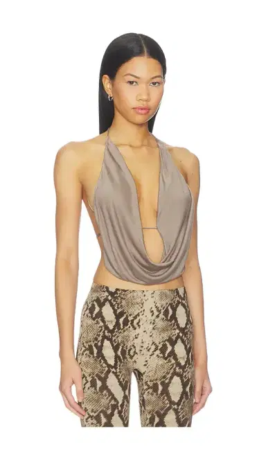 Indah Calla Deep Cowl Halter Neck Top | Thumbnail 2 Indah Calla Deep Cowl Halter Neck Top | Thumbnail 2