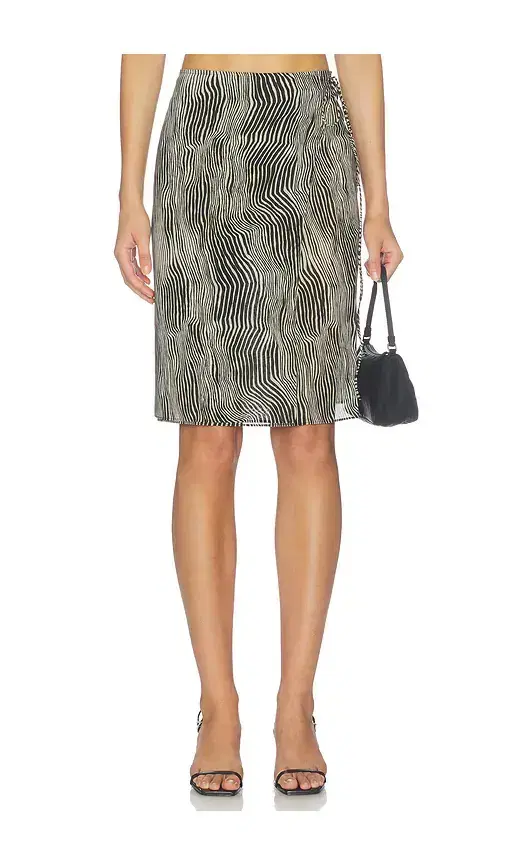 St. Agni Savannah Silk Wrap Skirt