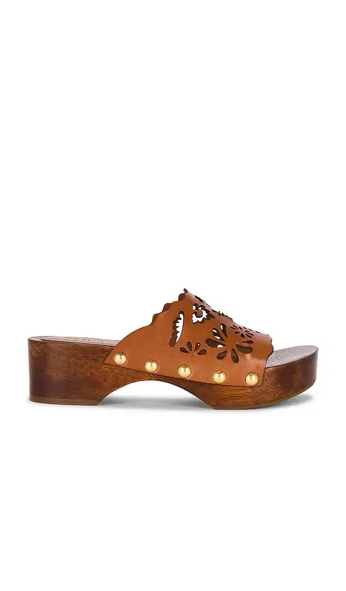 FARM Rio Lace Leather Clog