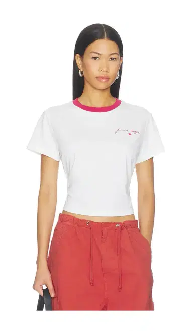 Favorite Daughter The Cropped Signature Chest Tee | Thumbnail 1 Favorite Daughter The Cropped Signature Chest Tee | Thumbnail 1