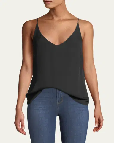 L'Agence Gabriella Silk V-Neck Tank | Thumbnail 2