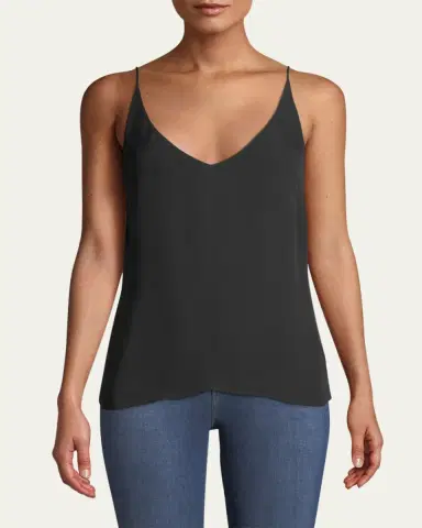 L'Agence Gabriella Silk V-Neck Tank | Thumbnail 4