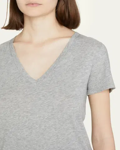Vince Essential Pima Cotton V-Neck Tee | Thumbnail 5 Vince Essential Pima Cotton V-Neck Tee | Thumbnail 5