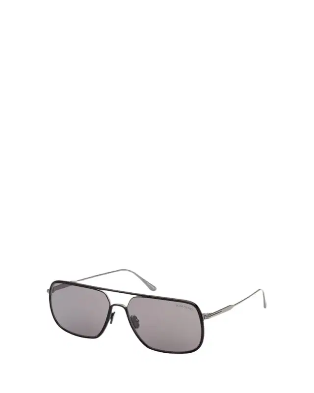 TOM FORD Men's Cliff Metal & Leather Aviator Sunglasses