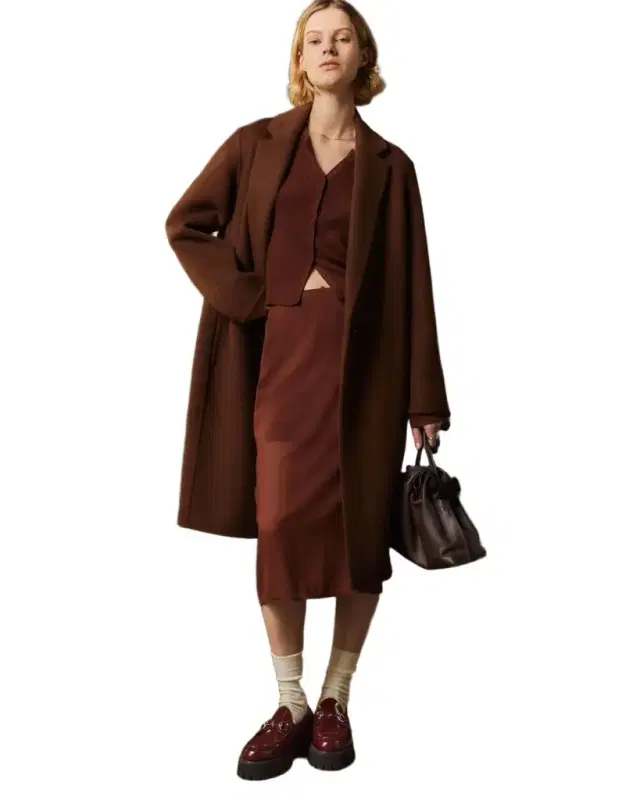 Vince Classic Straight Wool-Blend Coat