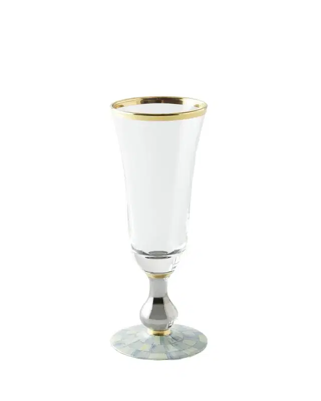 MacKenzie-Childs Sterling Check Champagne Flute, 10 oz.