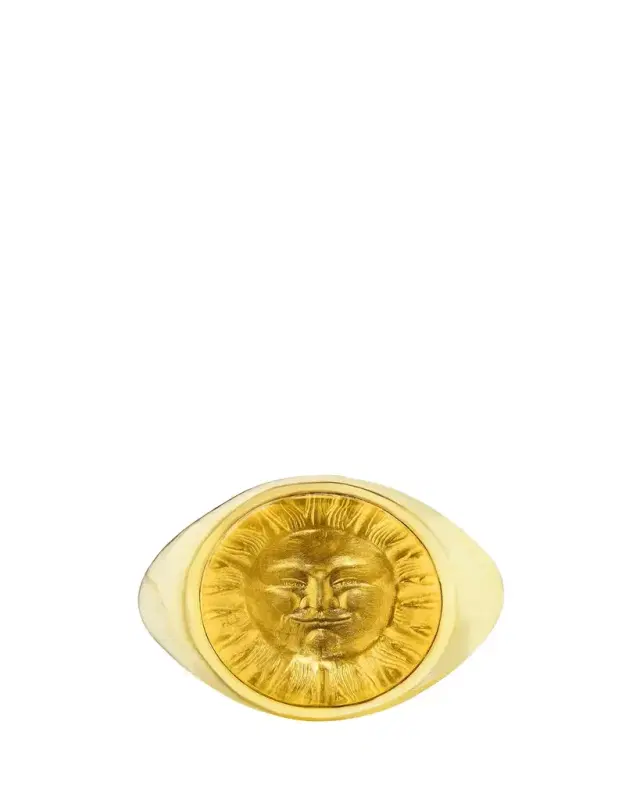 Anthony Lent 18K Yellow Gold Sunrise Ring with Citrine and Diamonds, Size