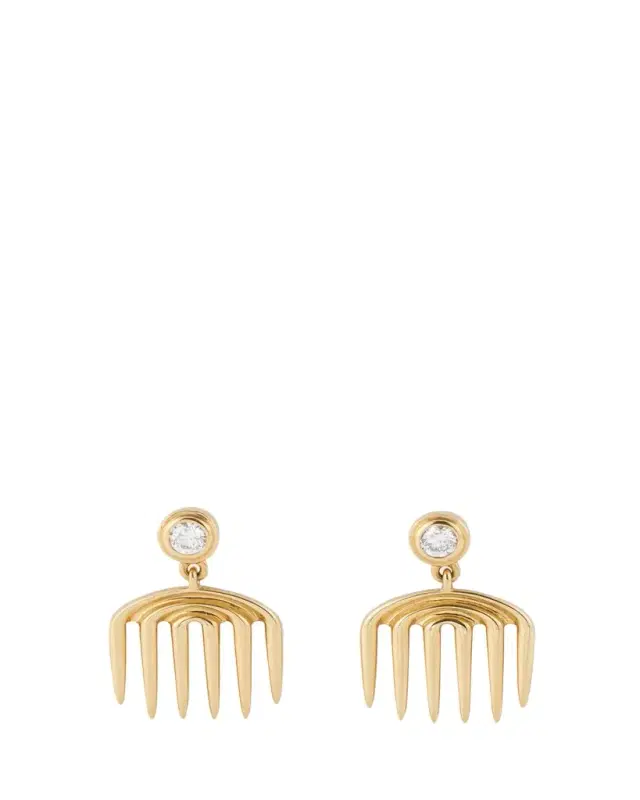 ALMASIKA Sagesse Vici Diamond Charm Earrings