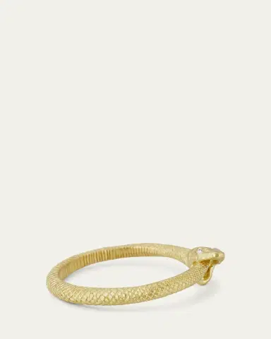 Anthony Lent 18K Yellow Gold Ouroboros Ring with Diamonds | Thumbnail 3