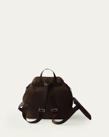 Prada Vela Leather-Trim Re-Nylon Backpack | Thumbnail 2 Prada Vela Leather-Trim Re-Nylon Backpack | Thumbnail 2
