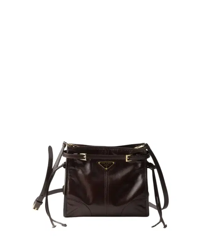 Prada Bonnie Belted Leather Crossbody Bag