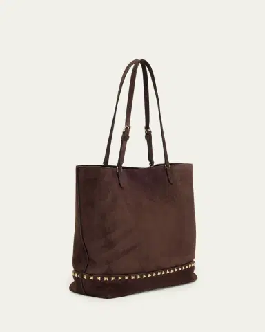 Valentino Garavani Medium Rockstud Suede Tote Bag | Thumbnail 3