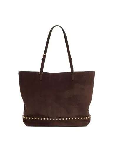 Valentino Garavani Medium Rockstud Suede Tote Bag | Thumbnail 1
