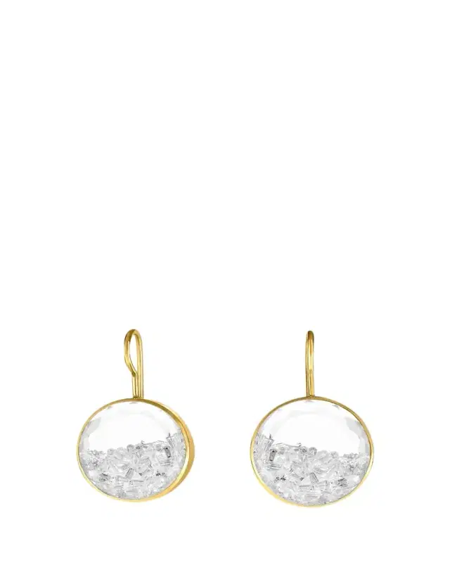 MORITZ GLIK 18K Yellow Gold Core 12 Earrings with Diamonds