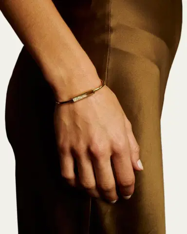 Moritz Glik 18K Yellow Gold Core Bangle Bracelet with Diamonds | Thumbnail 2 Moritz Glik 18K Yellow Gold Core Bangle Bracelet with Diamonds | Thumbnail 2