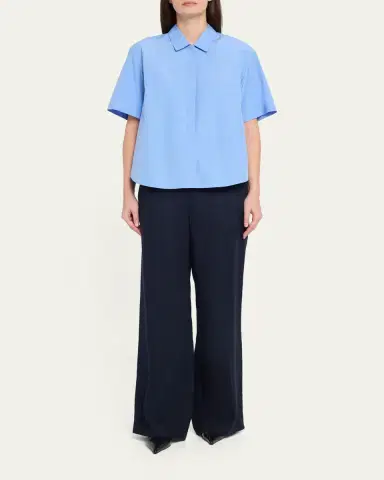 Lafayette 148 New York Pleated Cotton Shirt | Thumbnail 6 Lafayette 148 New York Pleated Cotton Shirt | Thumbnail 6