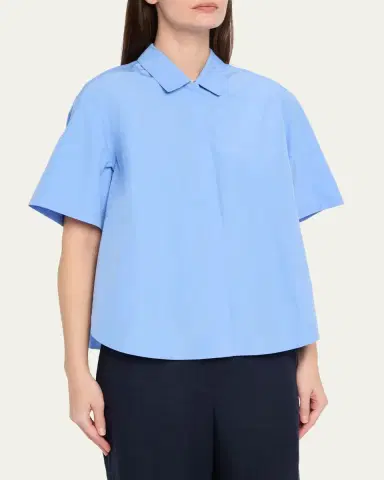 Lafayette 148 New York Pleated Cotton Shirt | Thumbnail 8 Lafayette 148 New York Pleated Cotton Shirt | Thumbnail 8
