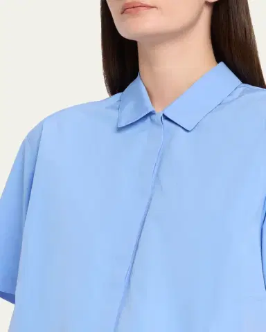 Lafayette 148 New York Pleated Cotton Shirt | Thumbnail 9 Lafayette 148 New York Pleated Cotton Shirt | Thumbnail 9