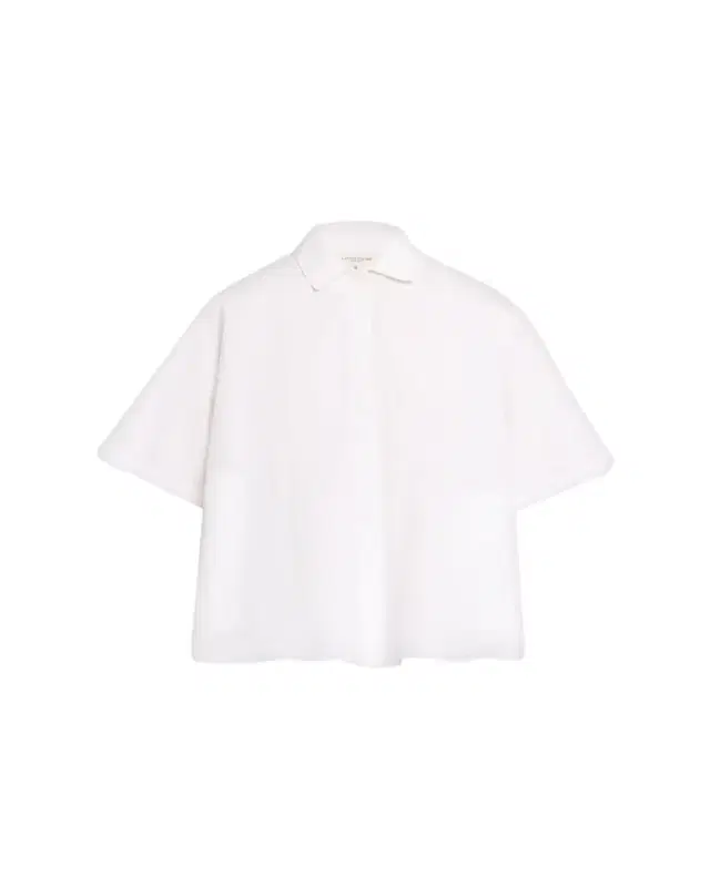 Lafayette 148 New York Pleated Cotton Shirt
