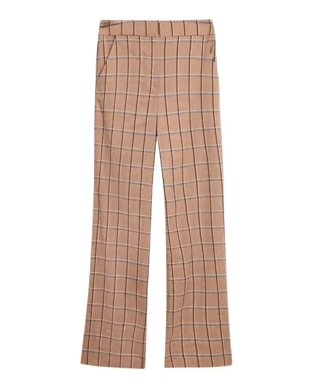 Veronica Beard Tonelli Plaid Wide-Leg Pants