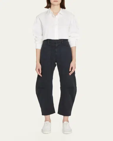Nili Lotan Shon Mid-Rise Cropped Pants | Thumbnail 2 Nili Lotan Shon Mid-Rise Cropped Pants | Thumbnail 2