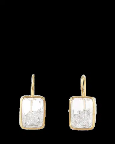 MORITZ GLIK Yellow Gold Diamonds in White Sapphire Kaleidoscope Shaker Drop Earrings | Thumbnail 2