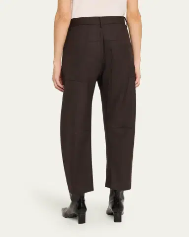 Nili Lotan Shon Virgin Wool Barrel-Leg Pants | Thumbnail 3