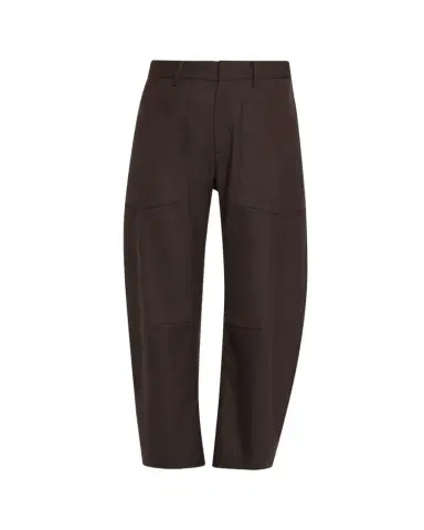 Nili Lotan Shon Virgin Wool Barrel-Leg Pants | Thumbnail 1