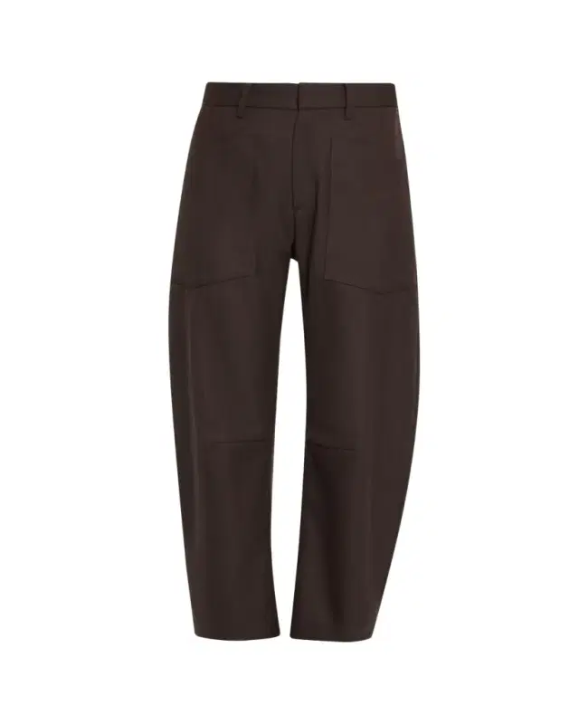 Nili Lotan Shon Virgin Wool Barrel-Leg Pants
