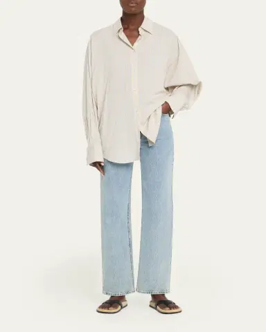 TOTEME Striped Oversized Button-Down Shirt | Thumbnail 2 TOTEME Striped Oversized Button-Down Shirt | Thumbnail 2