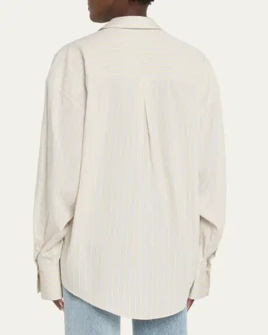 TOTEME Striped Oversized Button-Down Shirt | Thumbnail 3 TOTEME Striped Oversized Button-Down Shirt | Thumbnail 3