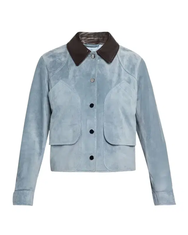 Veronica Beard Walters Cropped Suede Jacket