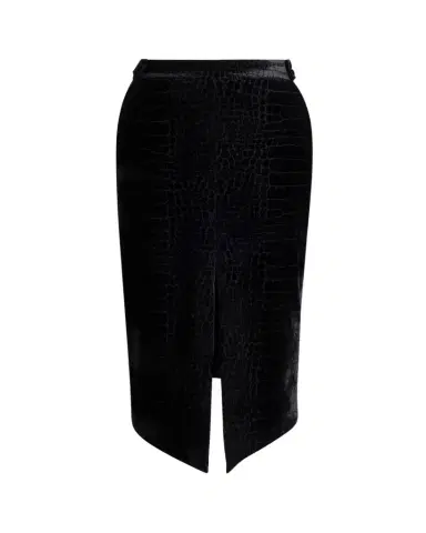 Tom Ford Croco-Embossed Velvet Midi Skirt | Thumbnail 1 Tom Ford Croco-Embossed Velvet Midi Skirt | Thumbnail 1