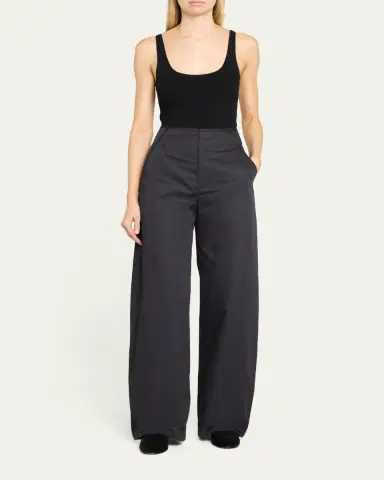 Vince High-Rise Poplin Pants | Thumbnail 2 Vince High-Rise Poplin Pants | Thumbnail 2
