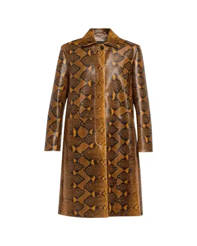 Proenza Schouler Leticia Python-Printed Leather Coat | Thumbnail 1 Proenza Schouler Leticia Python-Printed Leather Coat | Thumbnail 1