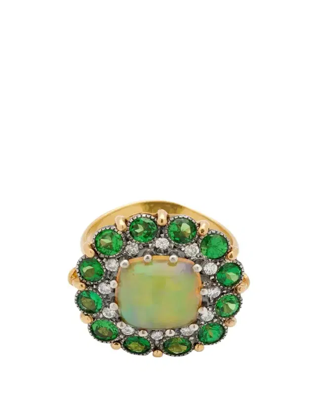 Arman Sarkisyan Opal Ring with Tsavorite and Diamonds
