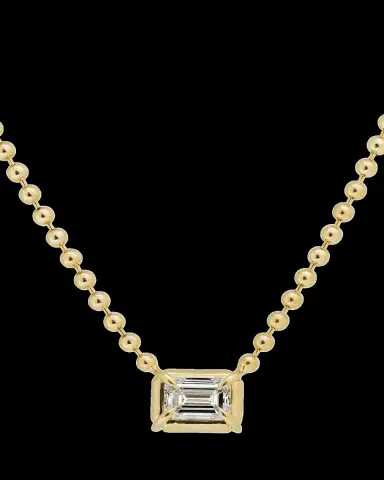 Dara Kaye Solar Drop Emerald Solitaire Necklace | Thumbnail 2 Dara Kaye Solar Drop Emerald Solitaire Necklace | Thumbnail 2
