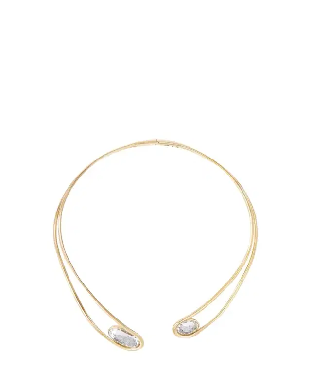 MORITZ GLIK 18K Yellow Gold Cascavel Choker Necklace with Diamonds and Kaleidoscope Shakers