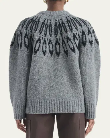 Altuzarra Coleman Fair Isle Wool Crewneck Sweater | Thumbnail 3 Altuzarra Coleman Fair Isle Wool Crewneck Sweater | Thumbnail 3