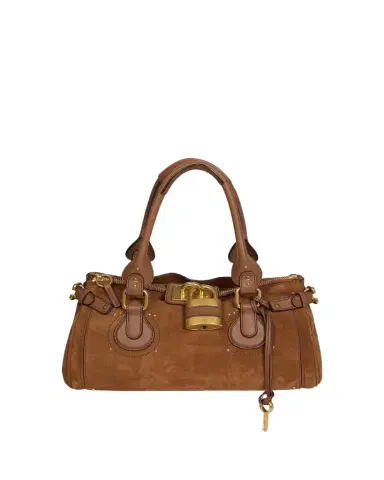 Chloé Paddington Padlock Suede Shoulder Bag | Thumbnail 1