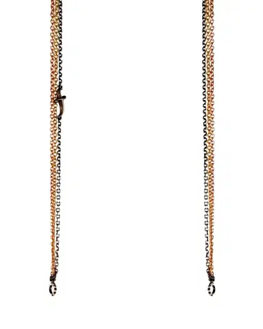 SEVAN BICAKCI 14K Gold and Silver Triple Chain Open Necklace | Thumbnail 1