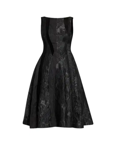 Jason Wu Collection Mixed-Media Patchwork Sleeveless Low-Back Midi Dress | Thumbnail 1 Jason Wu Collection Mixed-Media Patchwork Sleeveless Low-Back Midi Dress | Thumbnail 1