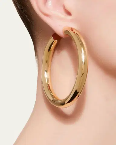 FARAONE MENNELLA by R.F.M.A.S. 18K Yellow Gold Large Barbarella Hoop Earrings | Thumbnail 2 FARAONE MENNELLA by R.F.M.A.S. 18K Yellow Gold Large Barbarella Hoop Earrings | Thumbnail 2